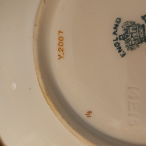 Antique COALPORT 1915 Gold Encrusted Lavendar Replacement Saucer #14E15 - Picture 6 of 8